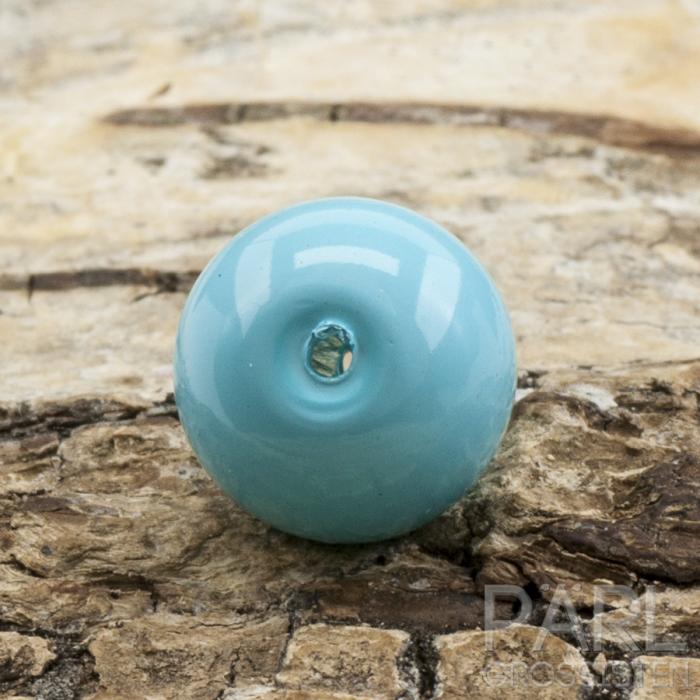 Vaxad glaspärla 10 mm, Ljusblå (10st)