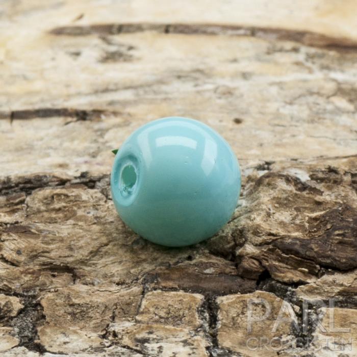 Vaxad glaspärla 8 mm, Pastellblå (20st)
