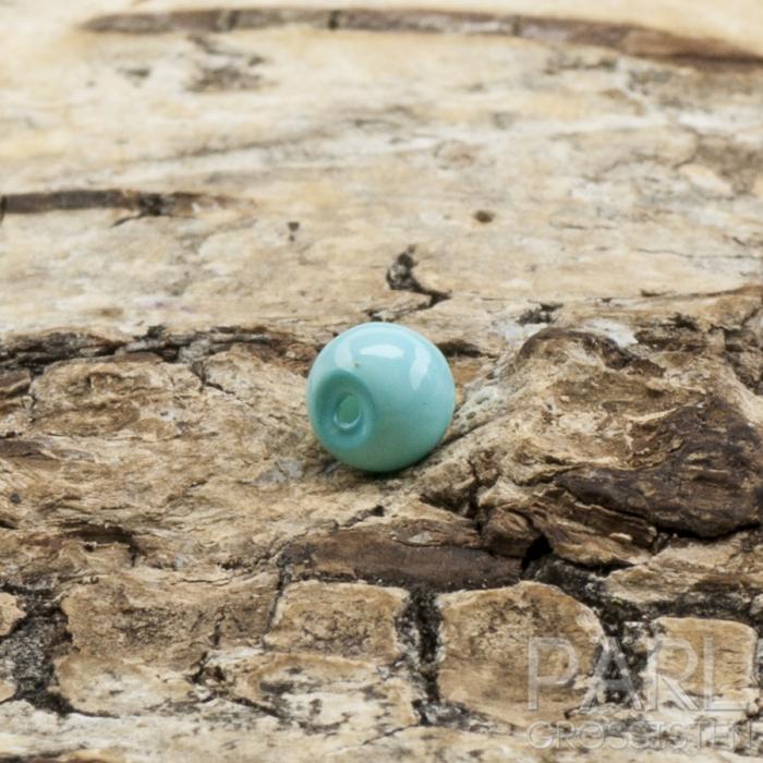 Vaxad glaspärla 4 mm, Pastellblå (60st)