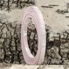 Läderimitation silvermönster 5x2 mm, Rosa (1,2 m)