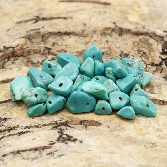 Jade Chip 4-12x4-6x2-4 mm, Turkos (30st)