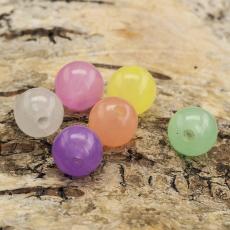 Akrylpärla "Glow in the dark" 9,5 mm, Färgmix (15st)