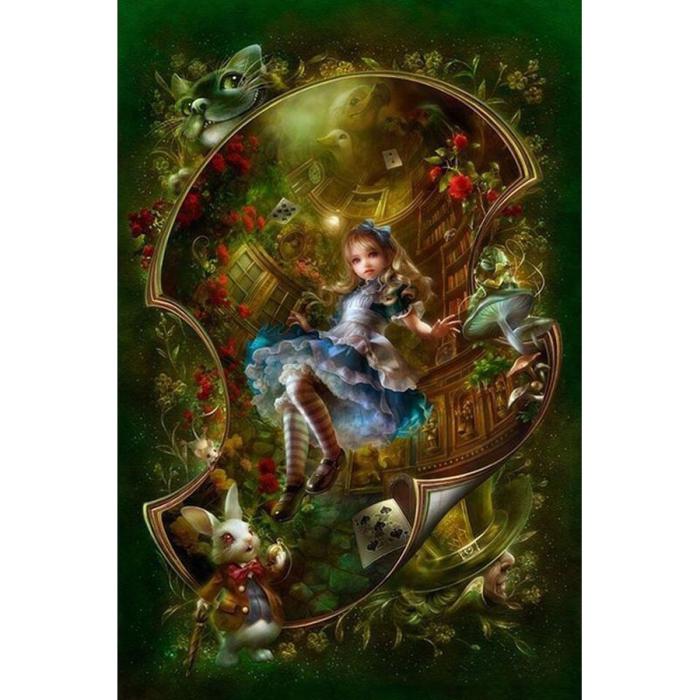 Diamond Painting Canvas 40 x 50 cm, Alice i underlandet