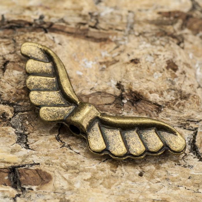 Mellandel Änglavingar 8x24 mm, Antikbrons (10st)