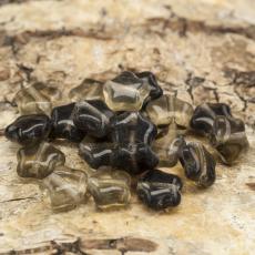 Glaspärla Stjärna 8x7 mm, Multifärg (10st)