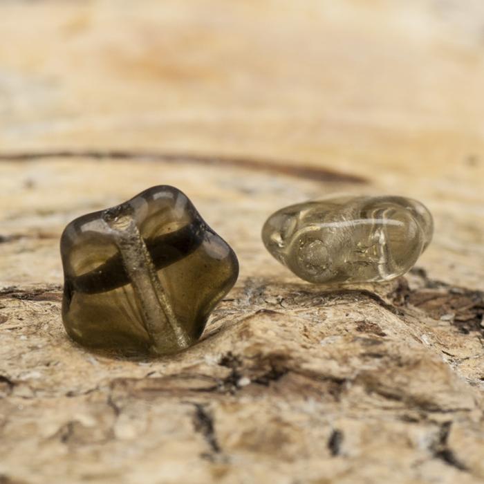 Glaspärla Stjärna 8x7 mm, Multifärg (10st)