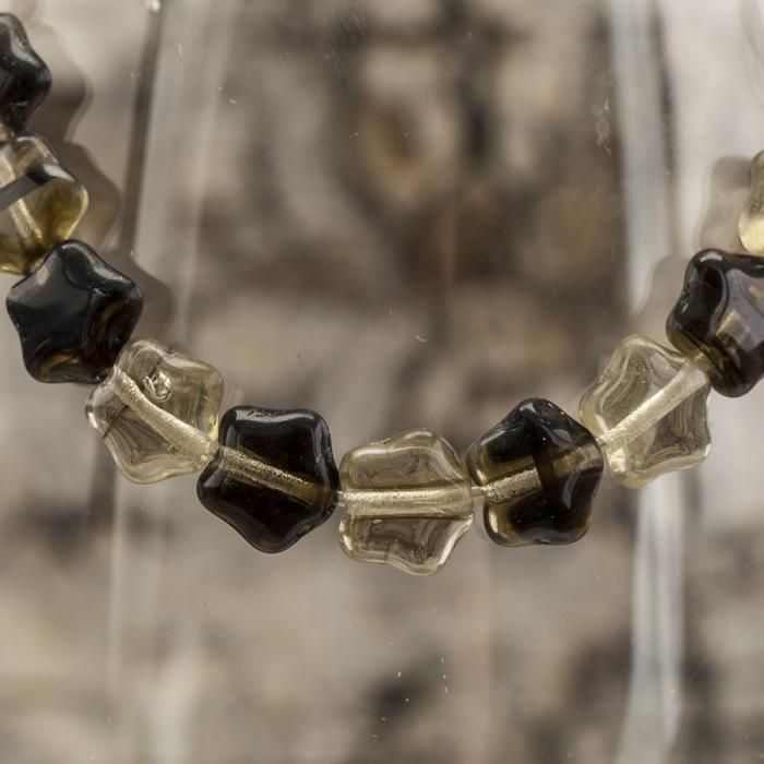 Glaspärla Stjärna 8x7 mm, Multifärg (10st)