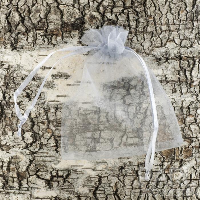 Tygpåse organza 10x12 cm, Grå (10st)