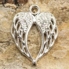 Berlock Änglavingar 17x22 mm, Silverfärg (3st)