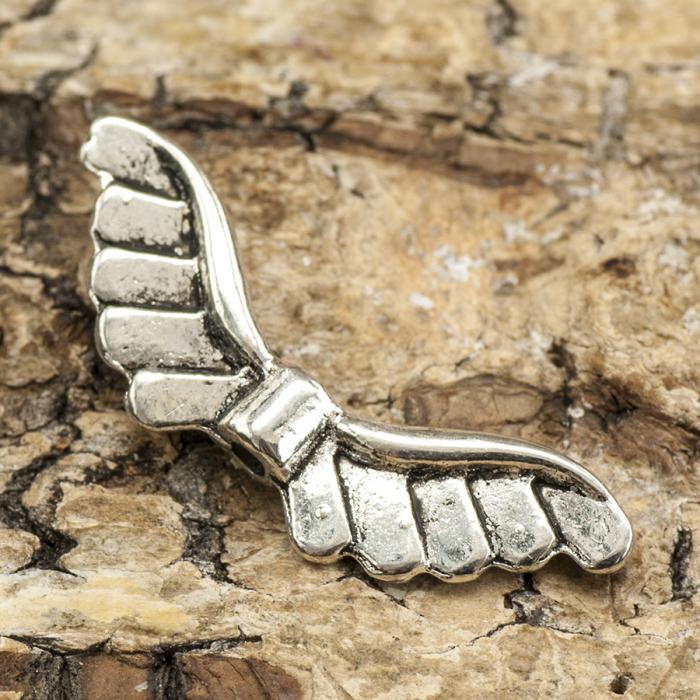 Mellandel Änglavingar 8x24 mm, Antiksilver (10st)