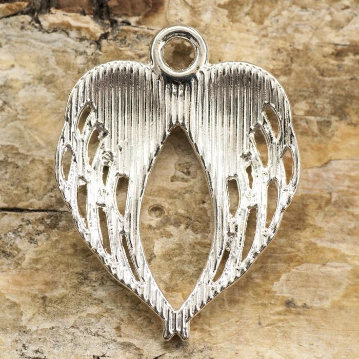 Berlock Änglavingar 17x22 mm, Silverfärg (3st)