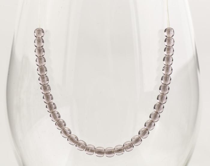 Glaspärla rund 4 mm, Ljuslila (60st)