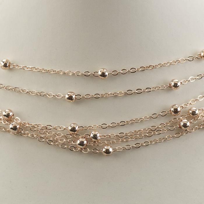 Ringkedja Dekor 2,4x2 mm, Roséguld (50cm)