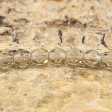 Glaspärla facetterad 3,5x4 mm, Grå (30st)