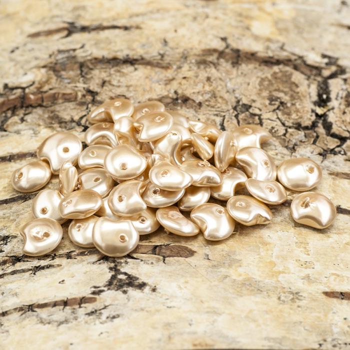Glaspärla chip 7-8 mm, Champagne (10g)