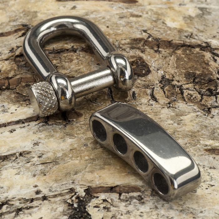 Lås Survival Metall 25x53 mm, Platinafärg (st)