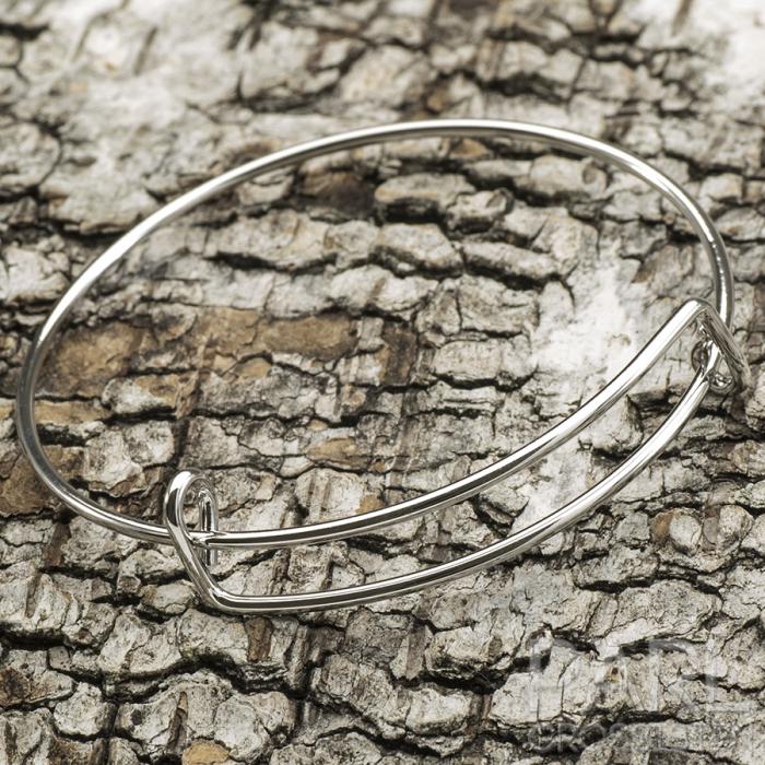 Armring dubbel justerbar 21 cm, Silverfärg (st)