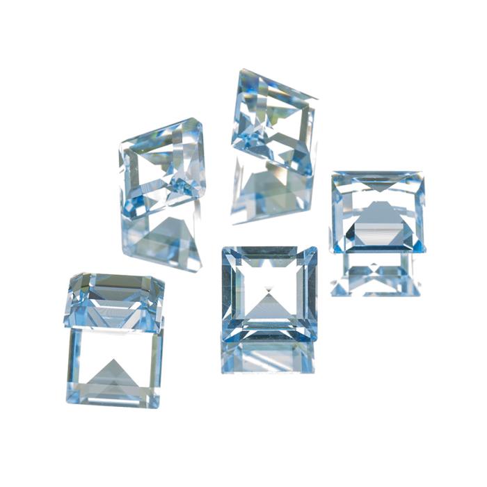 Swarovski Square 10x10 mm, Aquamarine (st)