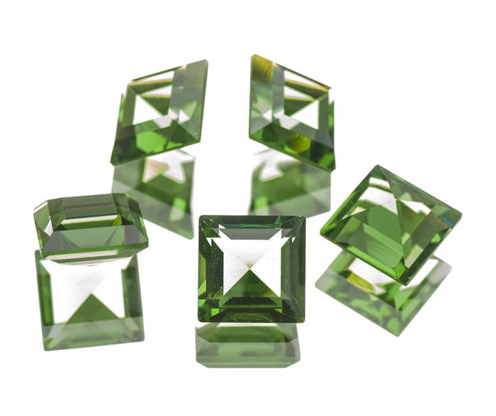Swarovski Square 10x10 mm, Green Tourmaline (st)