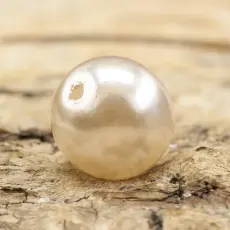 Vaxad glaspärla 8 mm, Ljusrosa (20st)
