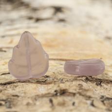 Frostat Glaslöv 11x12,5 mm, Lila (10st)