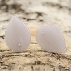 Glaslöv 13x18 mm, Ljuslila (10st)