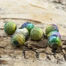 Akrylpärla Stardust 6 mm, Regnbåge (25st)