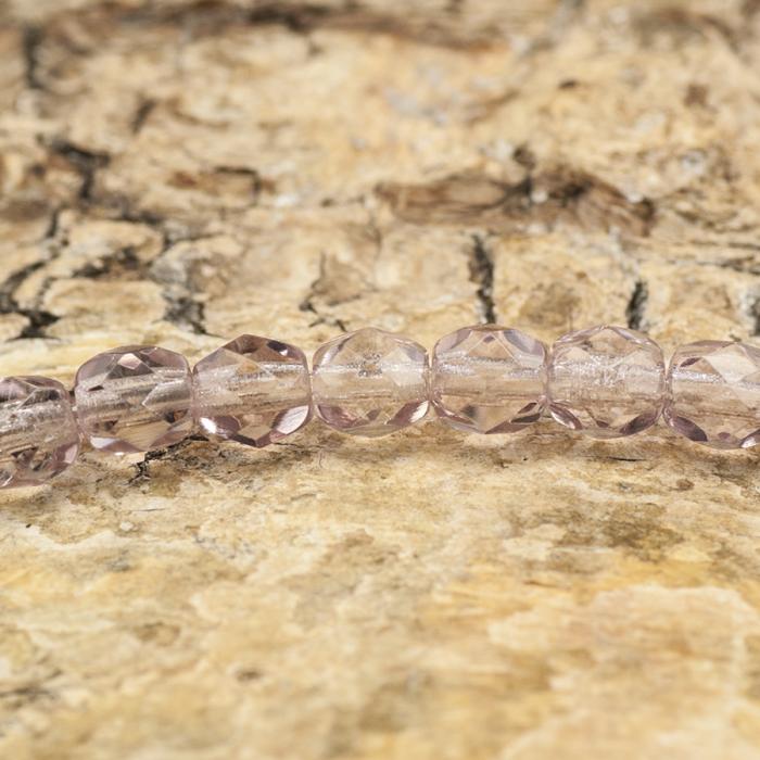 Glaspärla facetterad 3,5x4 mm, Lila (30st)