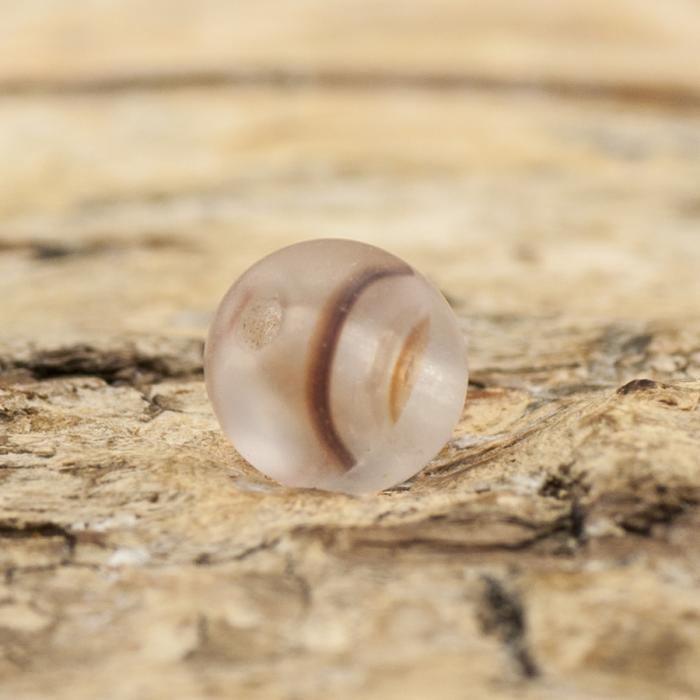 Frostad Glaspärla 5 mm, Brun/Klar (30st)