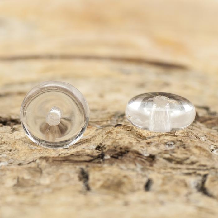 Platt Glaspärla 6 mm, Klar (30st)