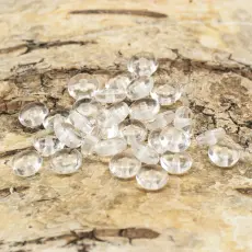 Platt Glaspärla 6 mm, Klar (30st)