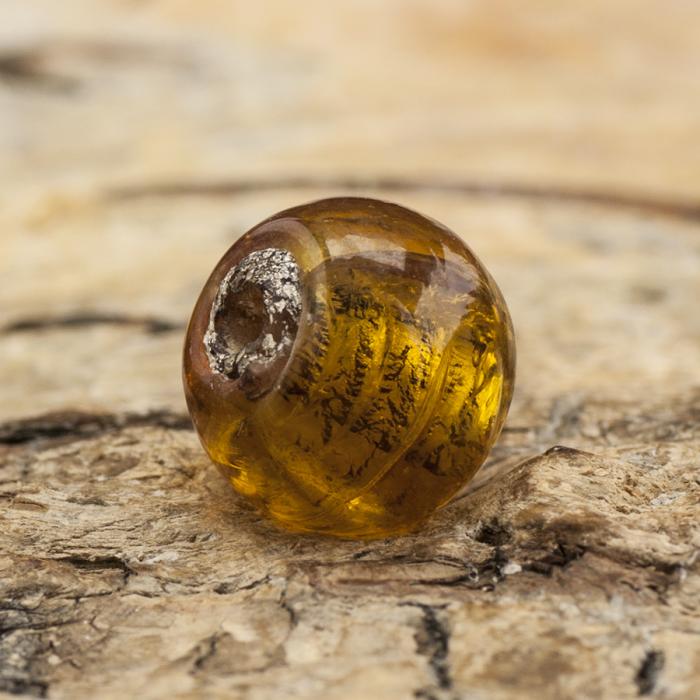 Glaspärla Unik 9x7 mm, Guldfärg (5st)