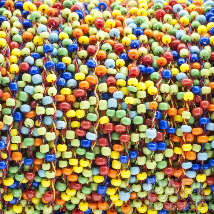 Polyestertråd med seed beads 3 mm, Färgmix (meter)