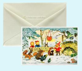 Julkort med adventskalender, Hamsterns grotta