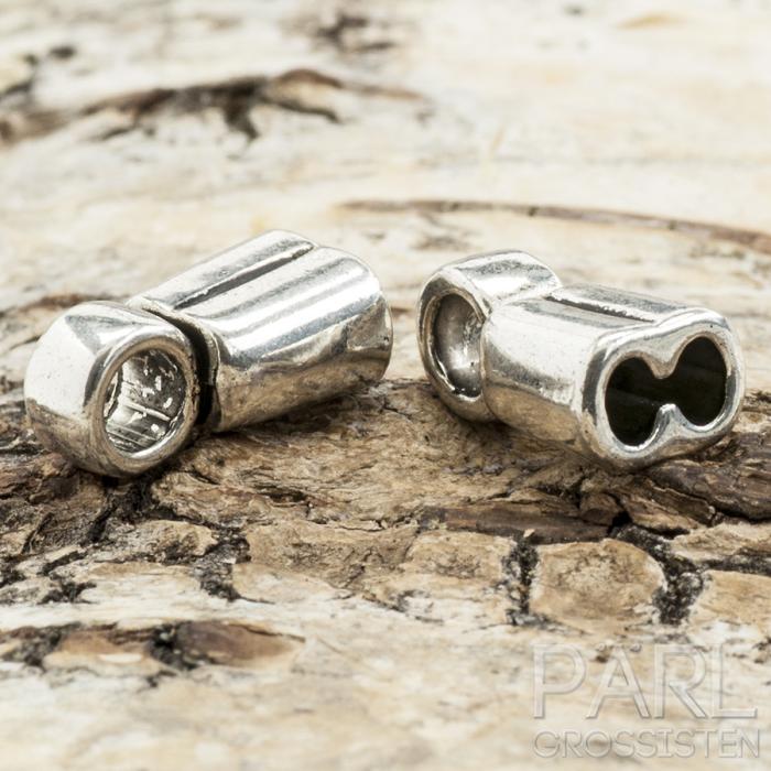Bandavslut dubbelt 13x7 mm, Antiksilver (6st)
