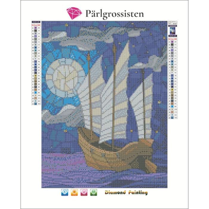 Diamond Painting Canvas 30 x 40 cm, Skepp
