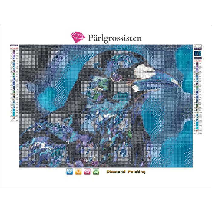Diamond Painting Canvas 45 x 32 cm, Fågel