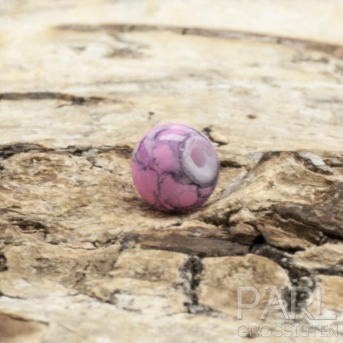 Glaspärla spraymålad 4 mm, Rosa (60st)