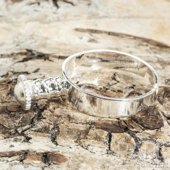 Ormlänksring 29x18 mm, Silverfärg (st)