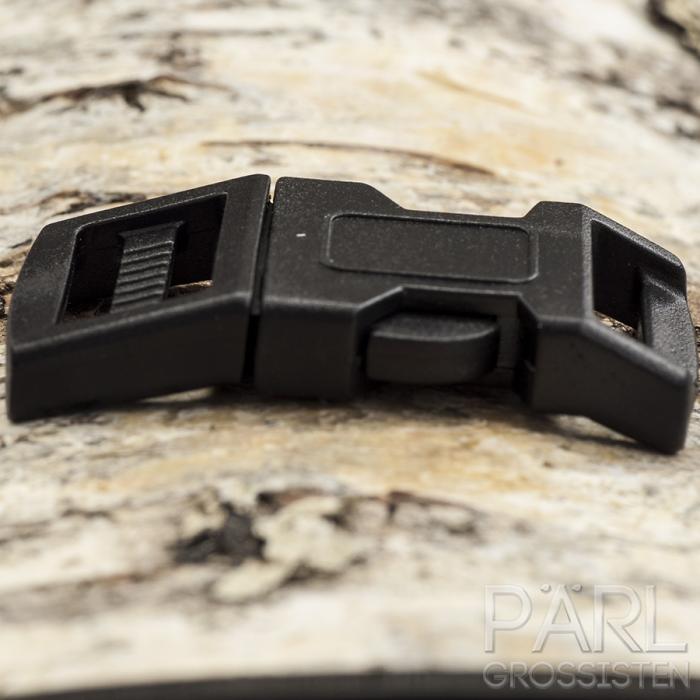 Lås Survival plast 45x20,5 mm, Svart (st)