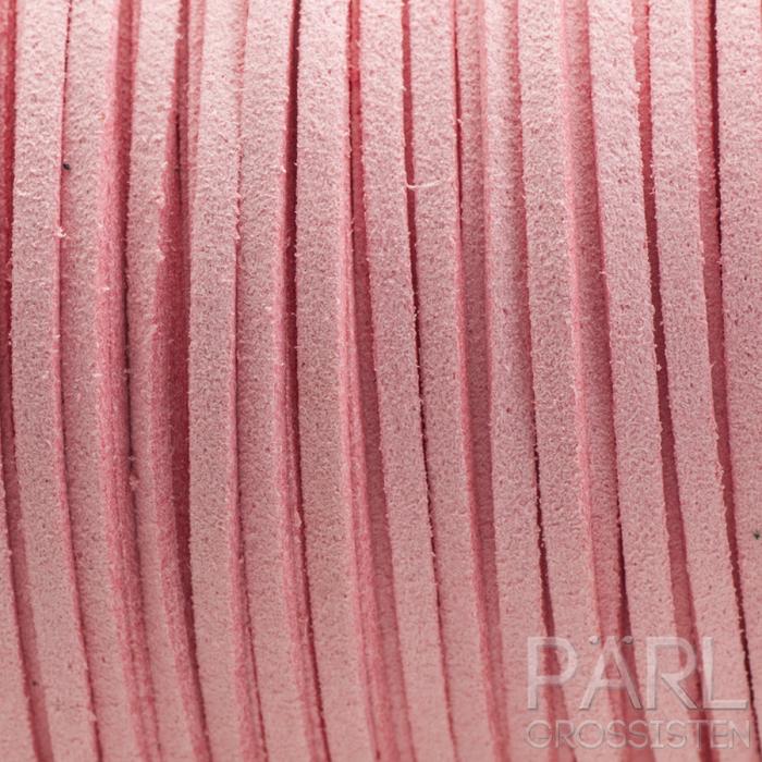 Band mockaimitation Eco 3x1,5 mm, Rosa (meter)