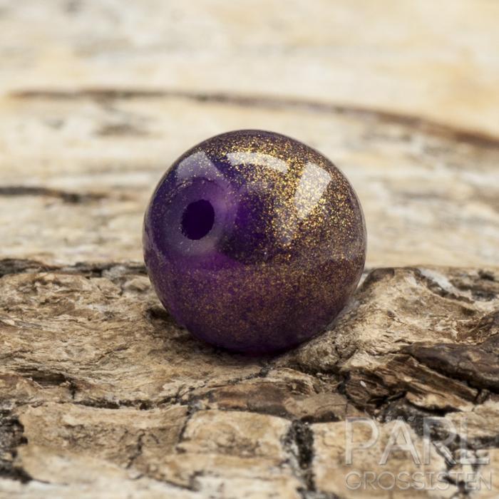 Glaspärla med glans 8 mm, Lila (20st)