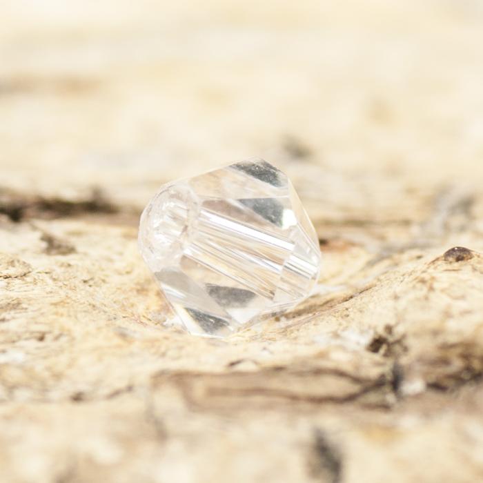 Glaspärla bicone 4 mm, Klar (40st)