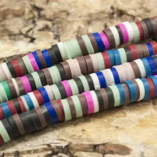 Pärla Heishi Eko 4x1 mm, Färgmix (2g)