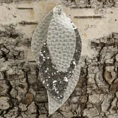 Hänge Löv 35x78 mm, Silverfärg (st)