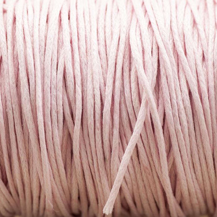 Vaxad bomullstråd 1 mm, Rosa (meter)