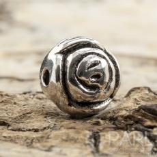 Mellandel Ros 7 mm, Antiksilver (5st)