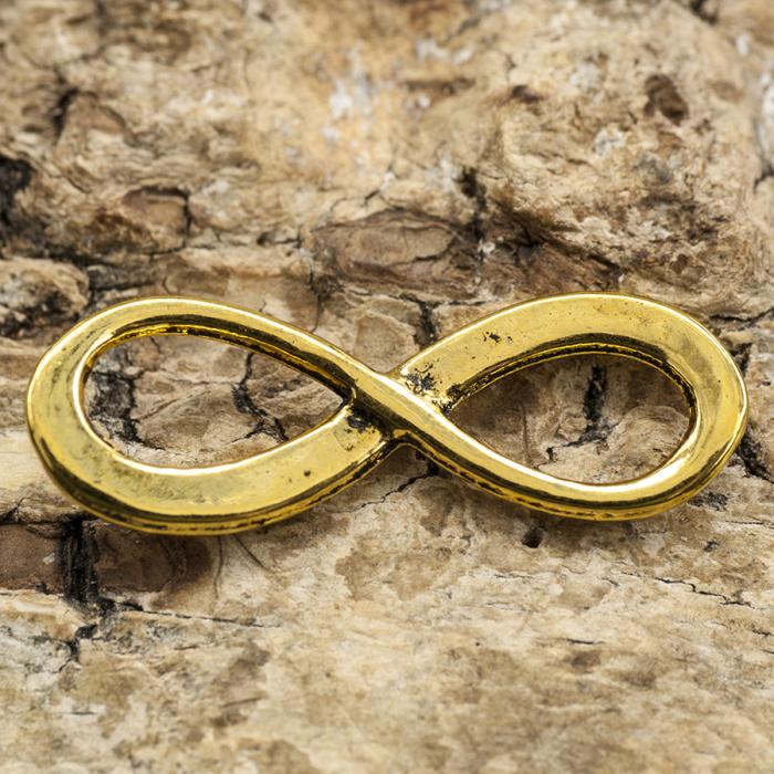 Connector Infinity 23x8 mm, Antikguld (3st)