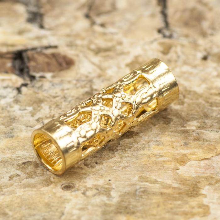 Mellandel Filigrantub 4x12 mm, Guldfärg (10st)