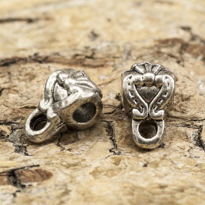 Mellandel Dekor 6x10 mm, Antiksilver (5st)